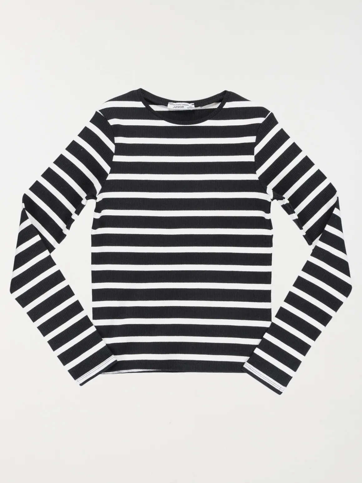Tee-shirt rayé côtelé fille (XXS-M)