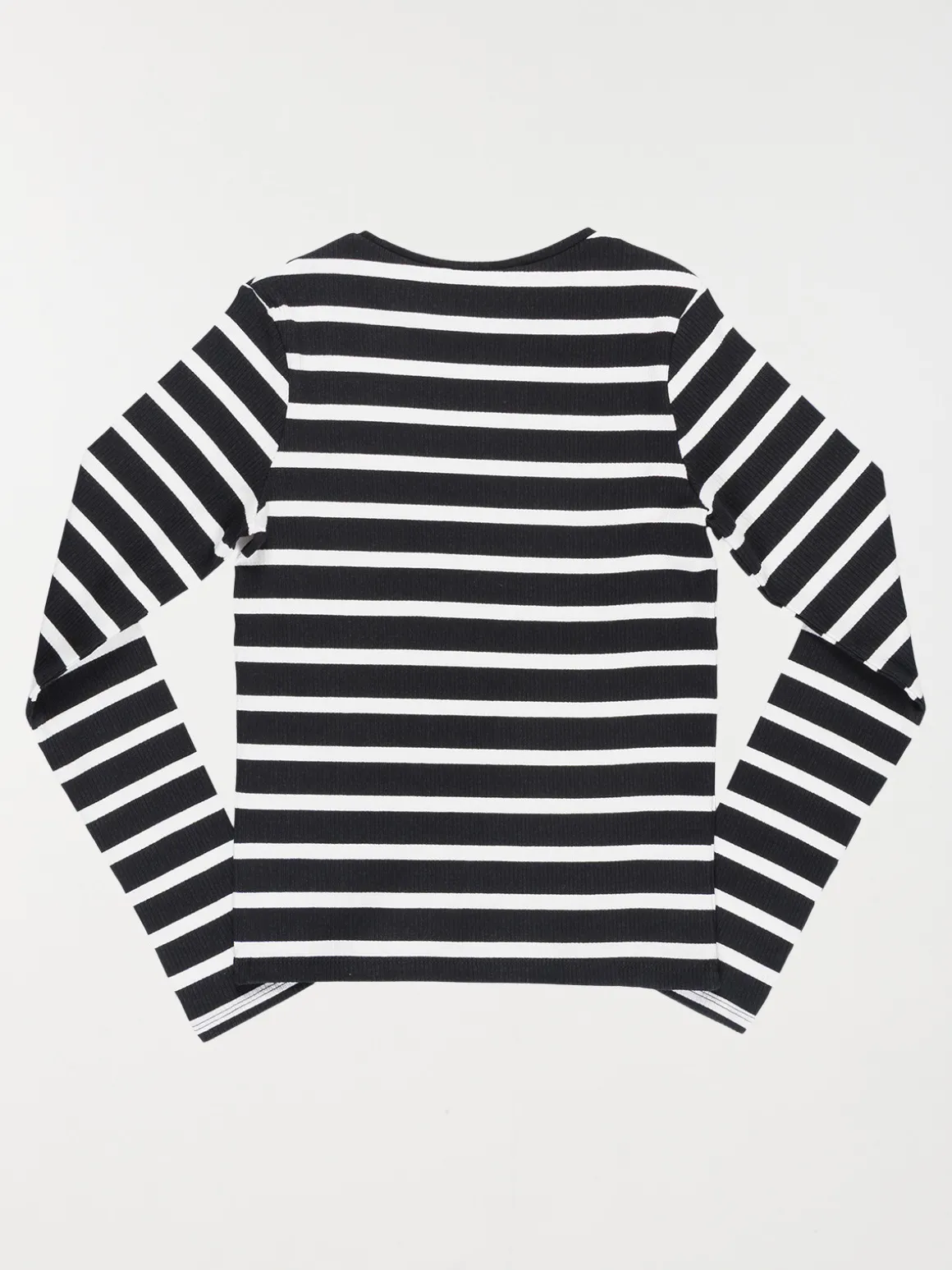 Tee-shirt rayé côtelé fille (XXS-M)