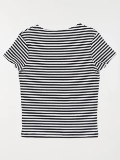 Tee-shirt rayé côtelé fille (XXS-M)