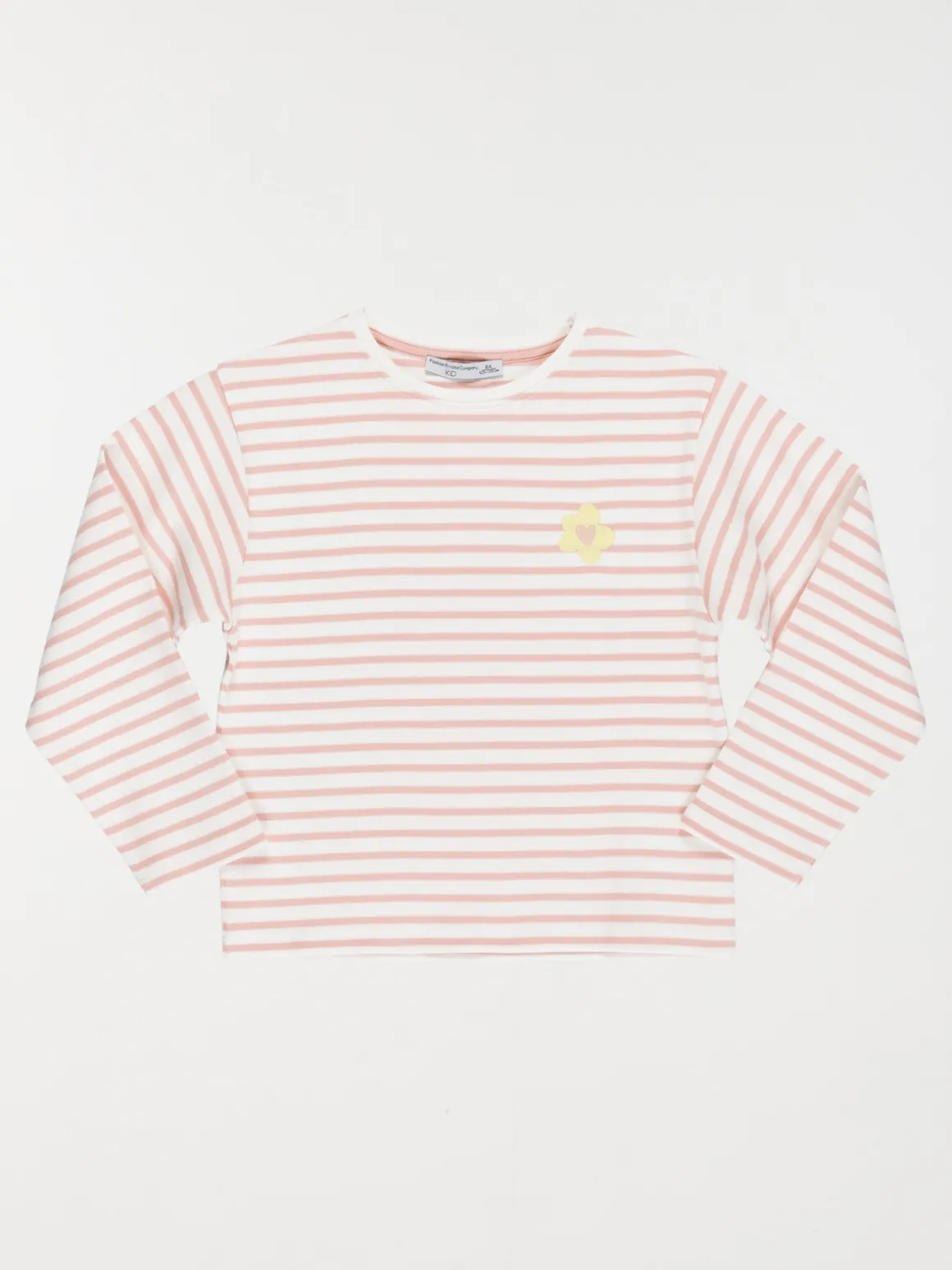 Tee-shirt rayé et fleur fille (3-12A)