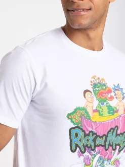 Tee-shirt Rick et Morty blanc homme