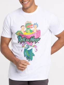 Tee-shirt Rick et Morty blanc homme