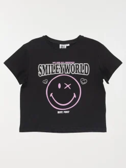 Tee-shirt Smiley fille noir (XXS-M)