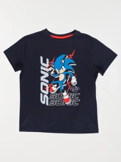 Tee-shirt Sonic garçon marine (3-12A)