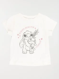 Tee-shirt Stitch fille écru (4-12A)