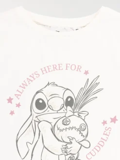 Tee-shirt Stitch fille écru (4-12A)