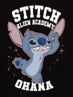 Tee-shirt Stitch noir fille (XXS-M)