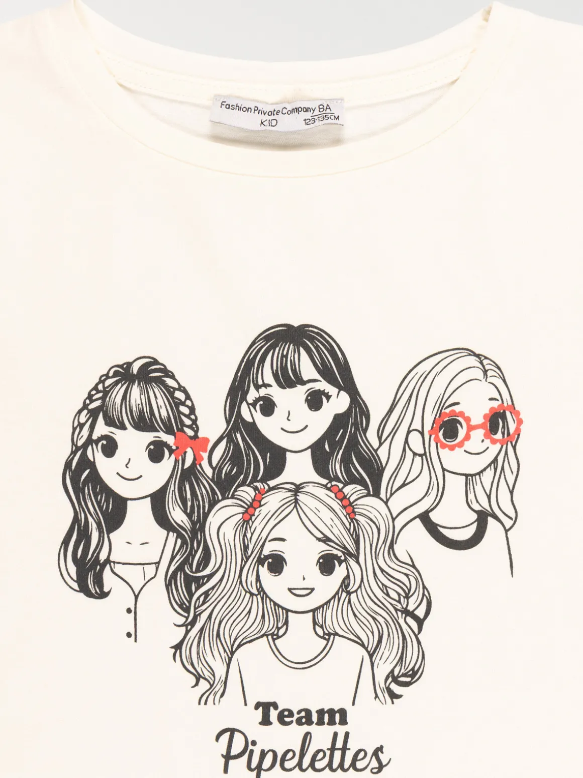 Tee-shirt team pipelettes fille (3-12A)