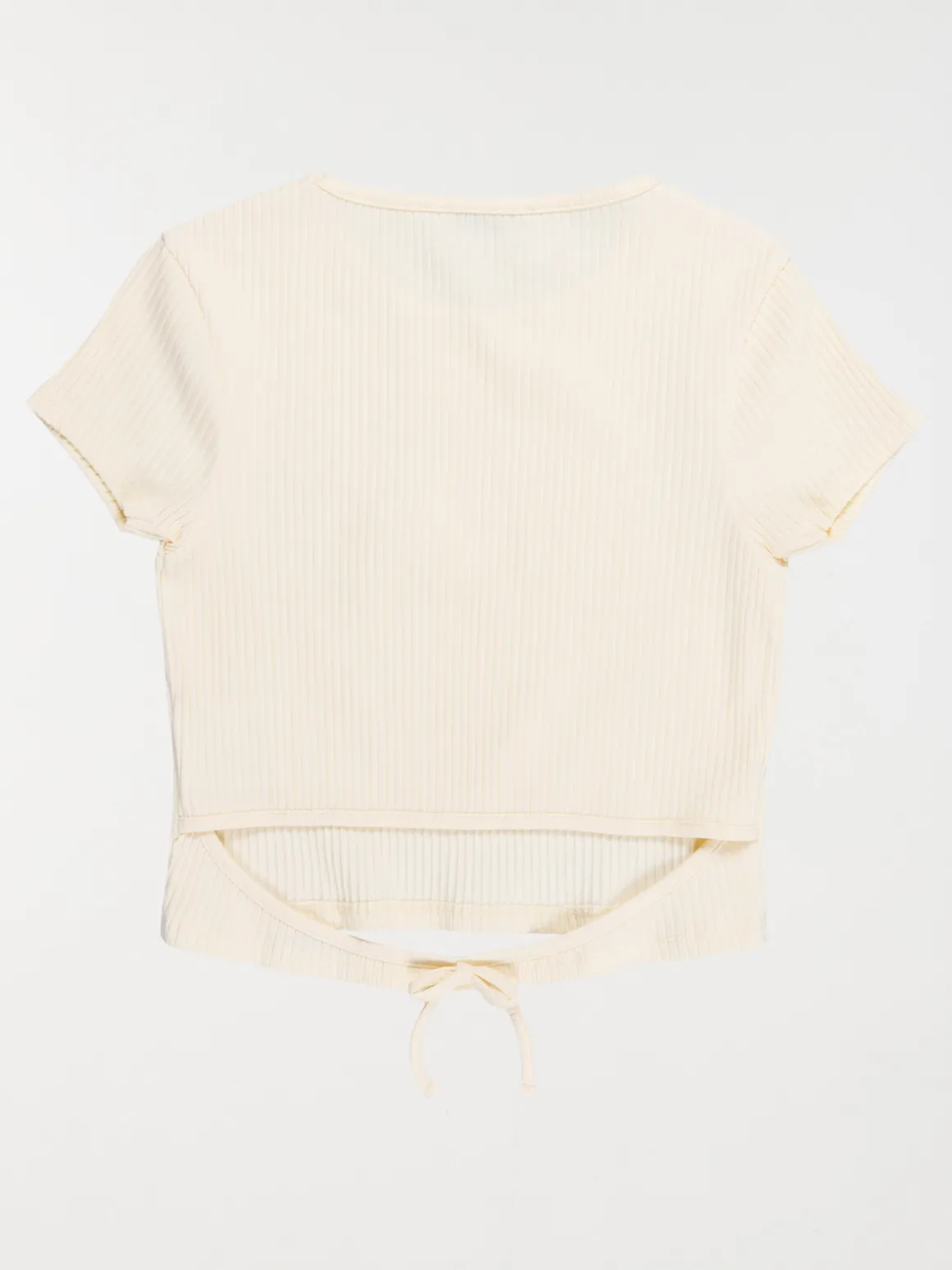 Tee-shirt vanille côtelé fille (XXS-M)