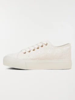 Tennis en toile brodée fille (31-36)