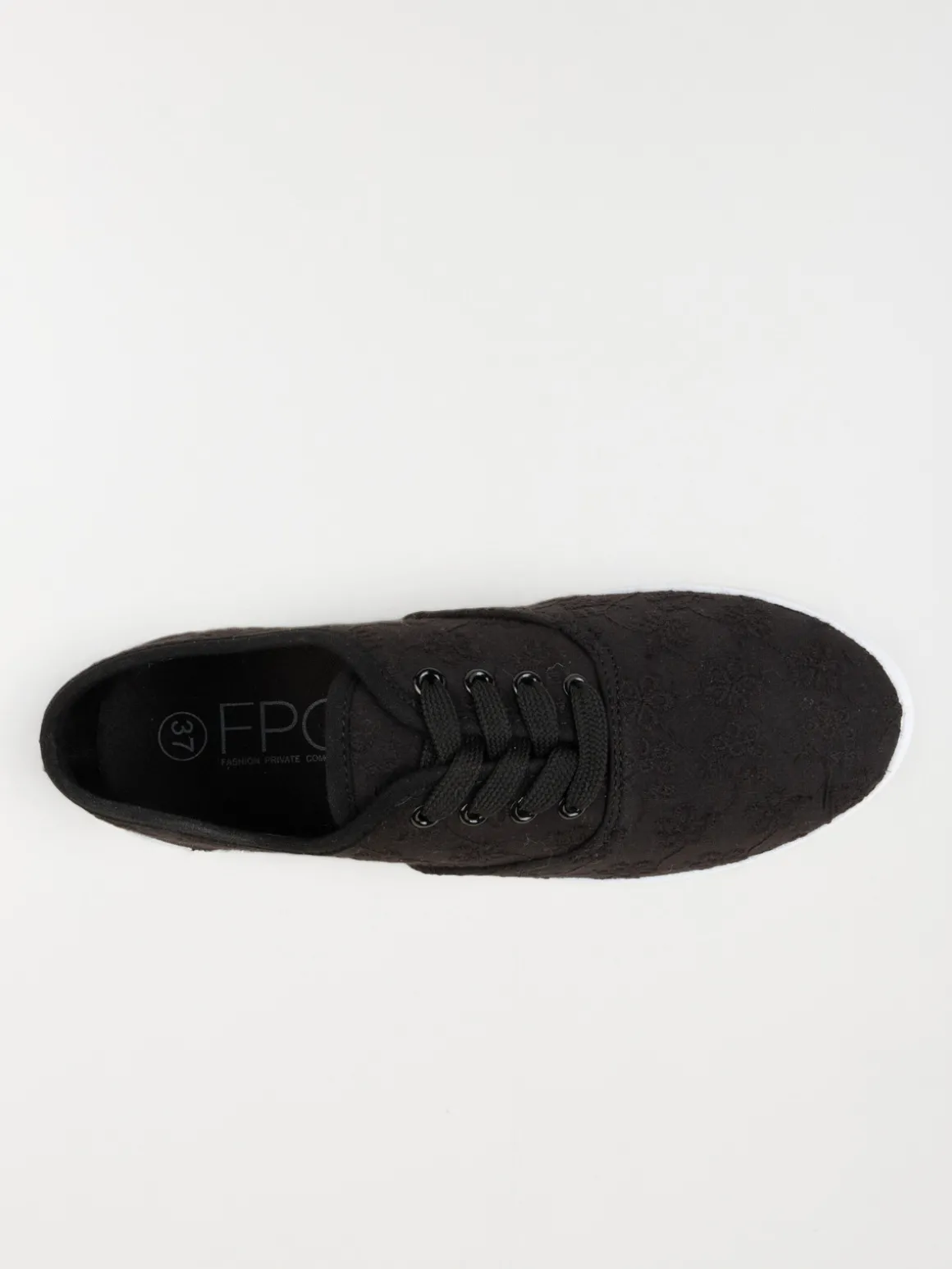 Tennis en toile dentelle noir (37-42)