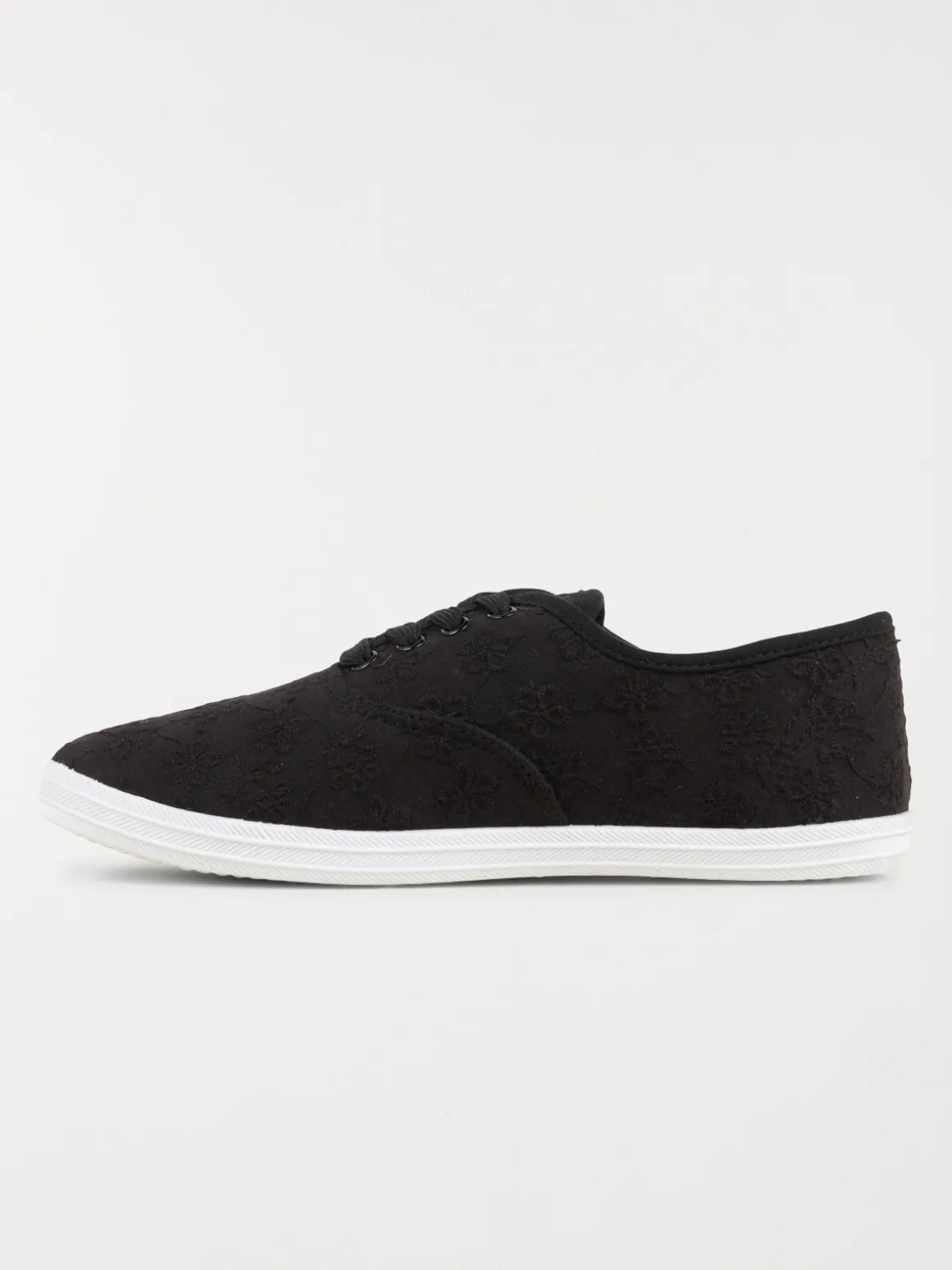 Tennis en toile dentelle noir (37-42)