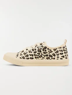 Tennis en toile léopard fille (31-36)