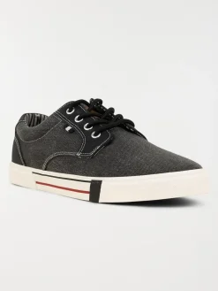 Tennis en toile noire homme (40-45)