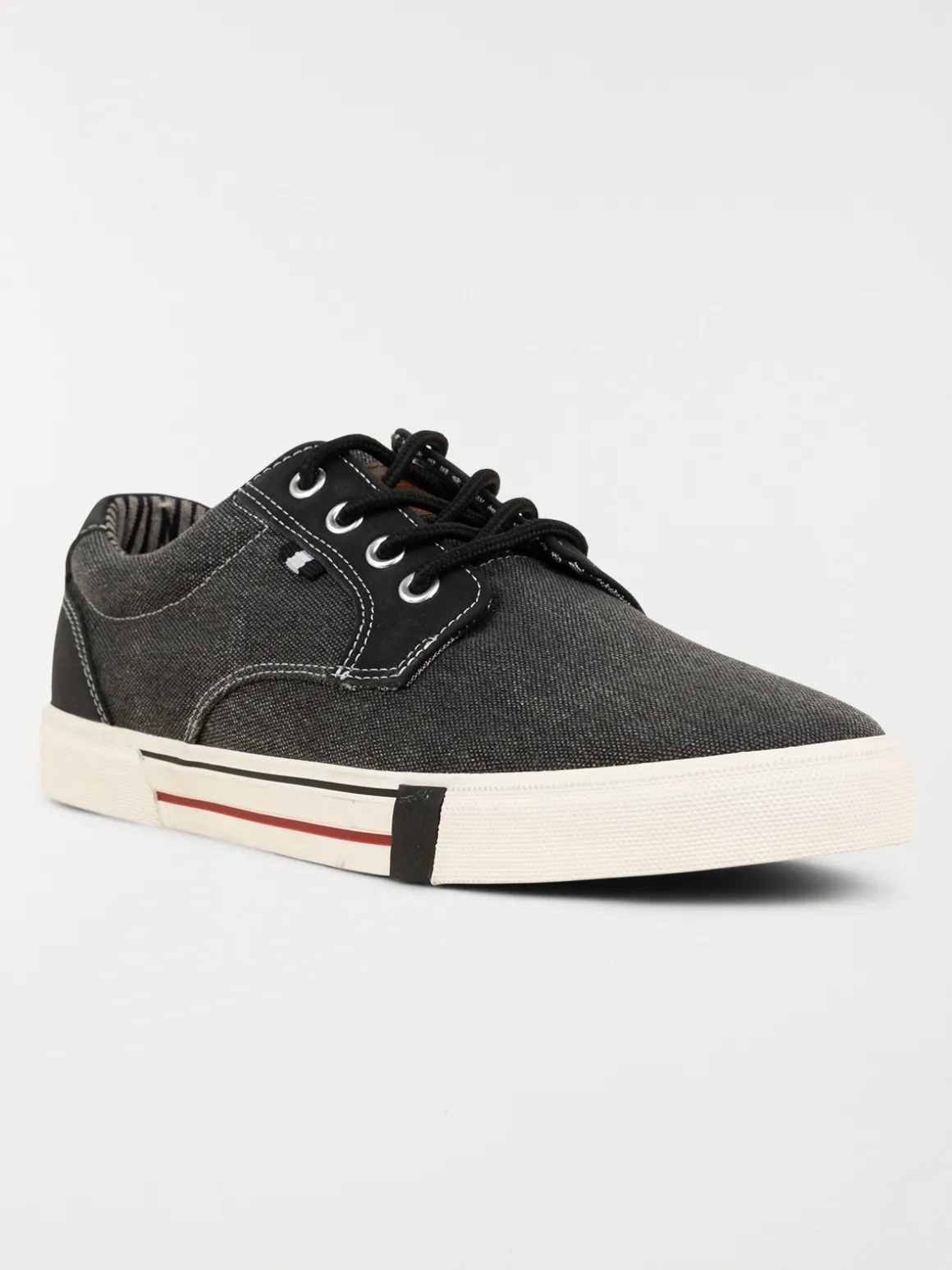 Tennis en toile noire homme (40-45)