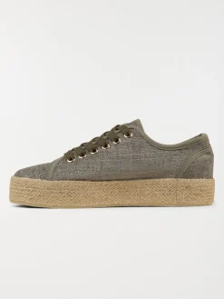 Tennis kaki plateforme femme (36-41)