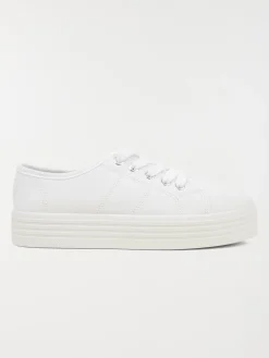 Tennis plateforme blanche femme (36-41)