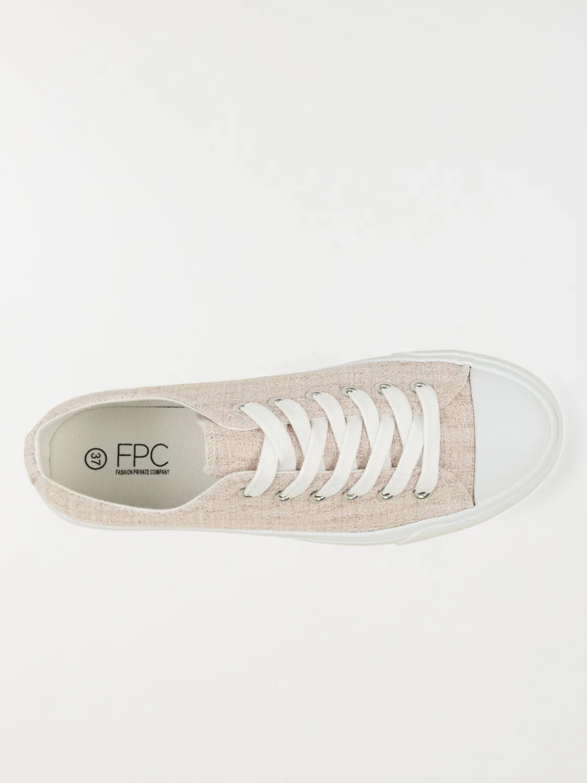 Tennis toile basse femme beige (36-41)