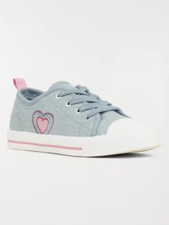 Tennis toile coeur fille (31-35)