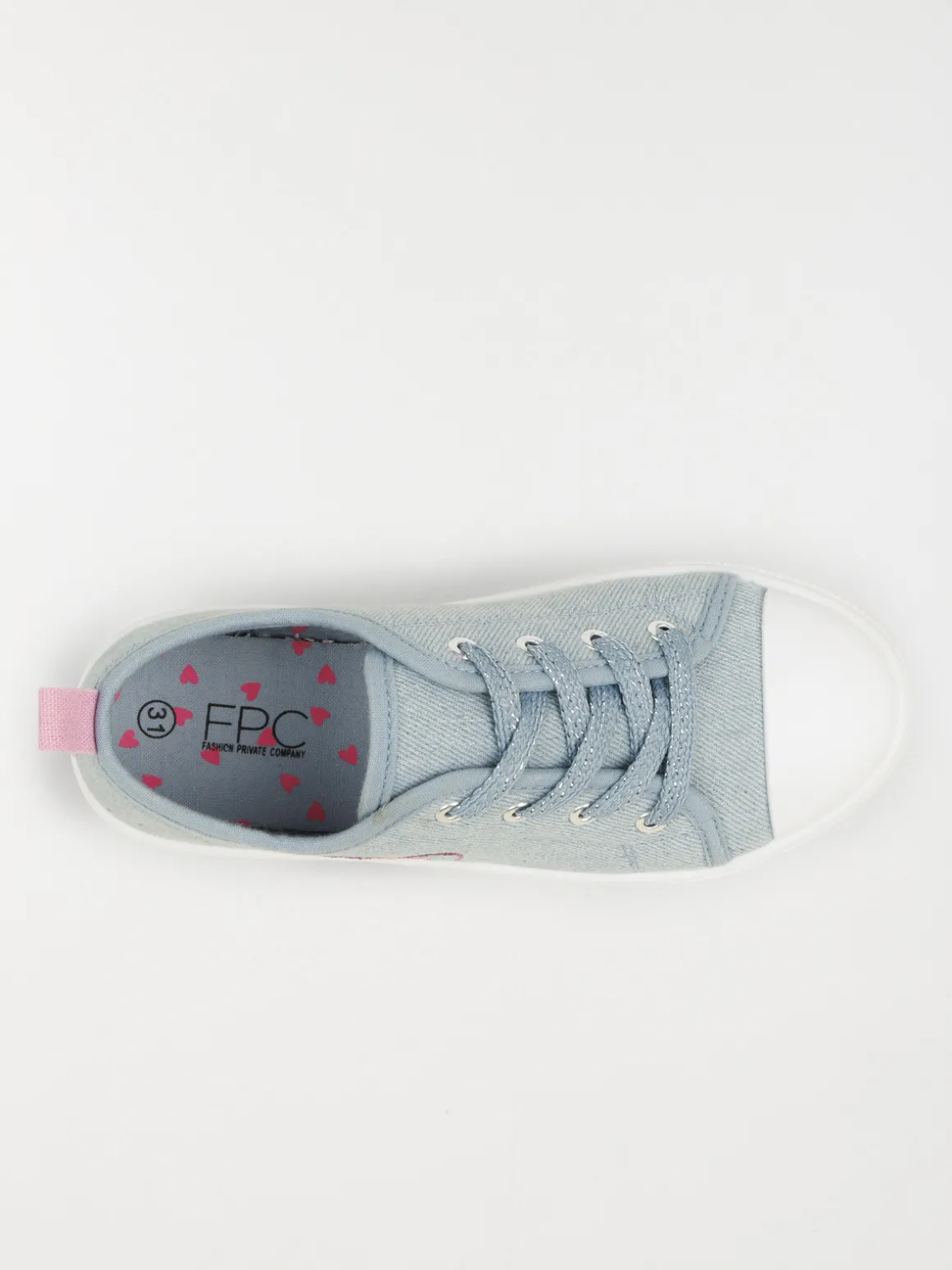 Tennis toile coeur fille (31-35)