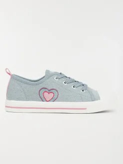 Tennis toile coeur fille (31-35)