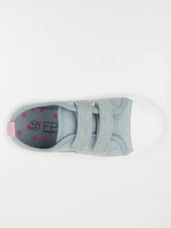Tennis toile coeur fille (24-30)