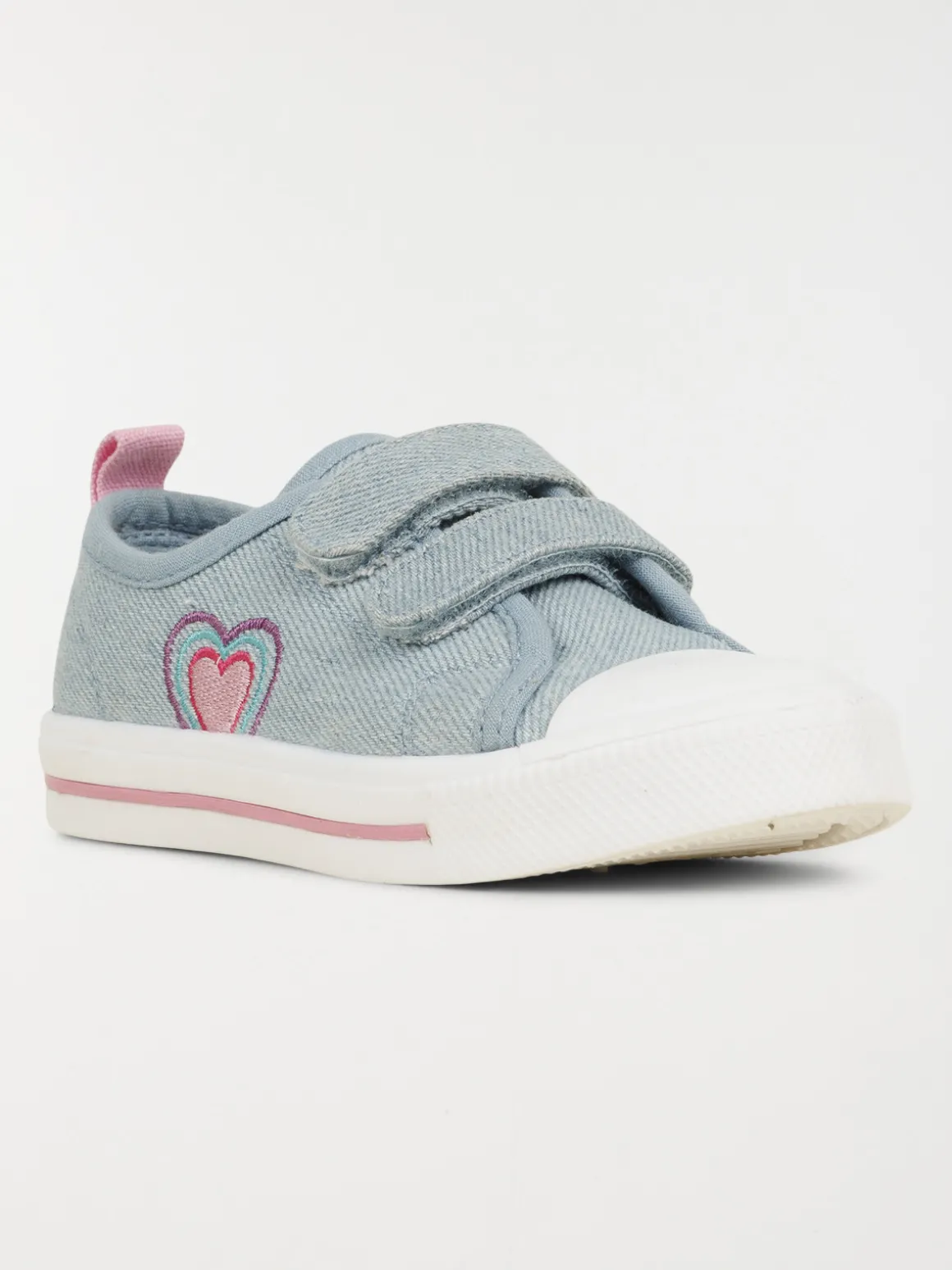Tennis toile coeur fille (24-30)