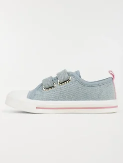 Tennis toile coeur fille (24-30)