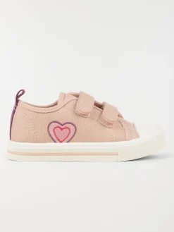 Tennis toile coeurs fille (24-30)