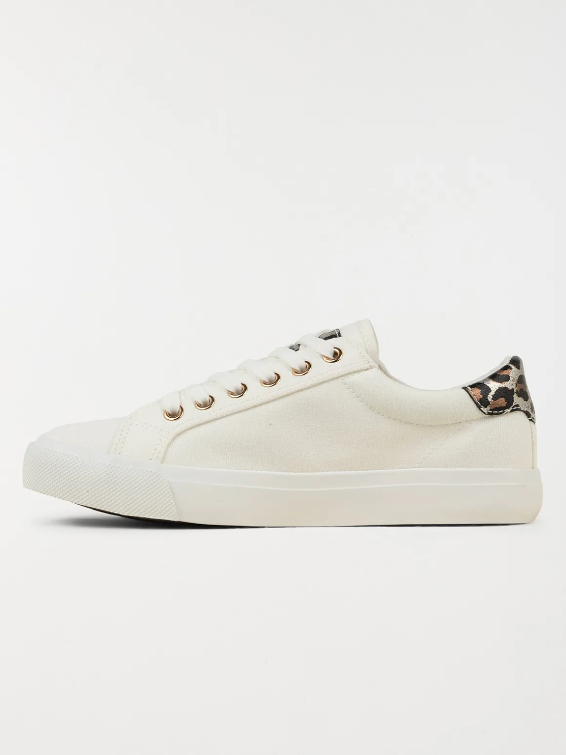 Tennis toile col léopard femme (36-41)