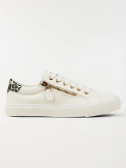 Tennis toile col léopard femme (36-41)