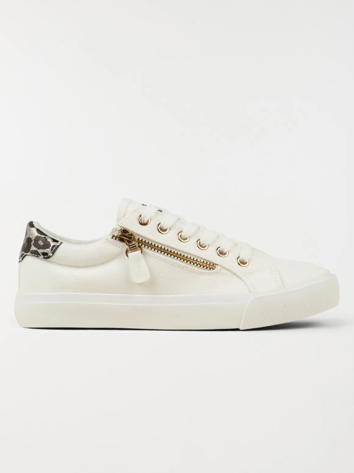 Tennis toile col léopard femme (36-41)
