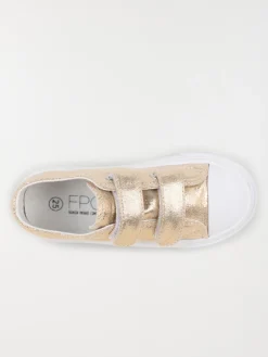 Tennis toile couleur dorée fille (24-30)