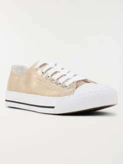 Tennis toile dorée femme (36-41)