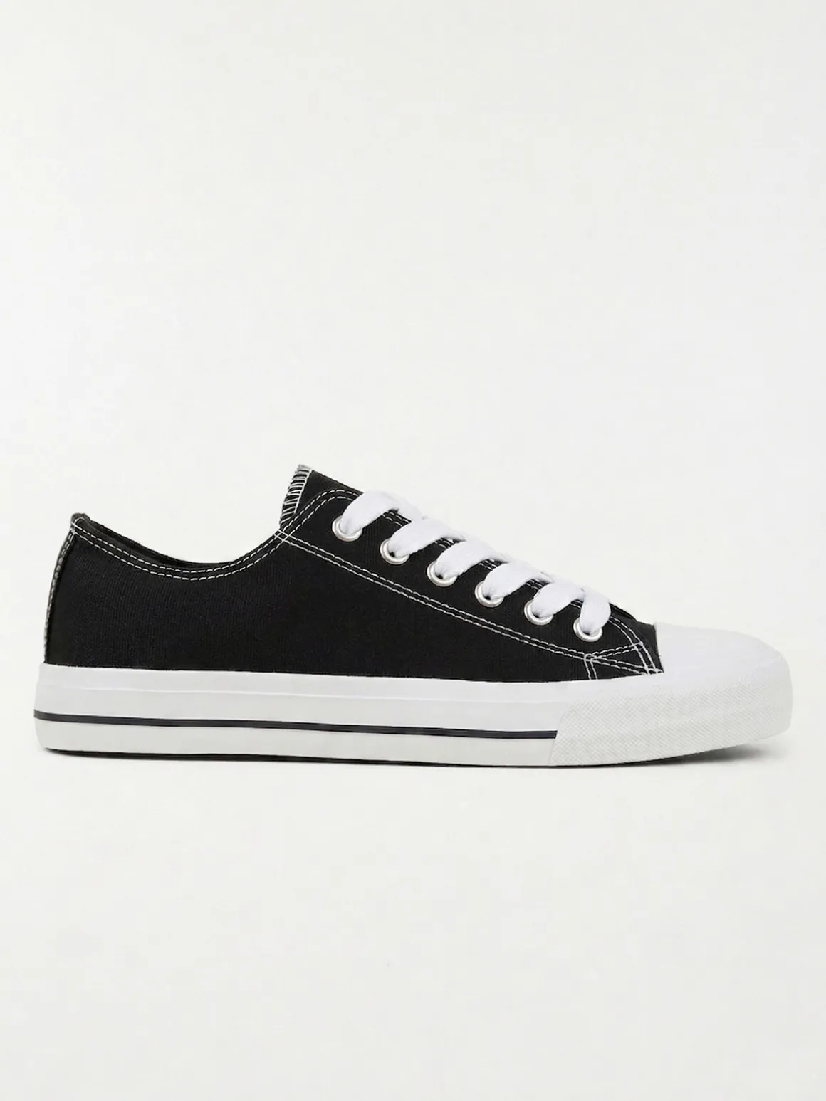 Tennis toile femme noire (36-41)
