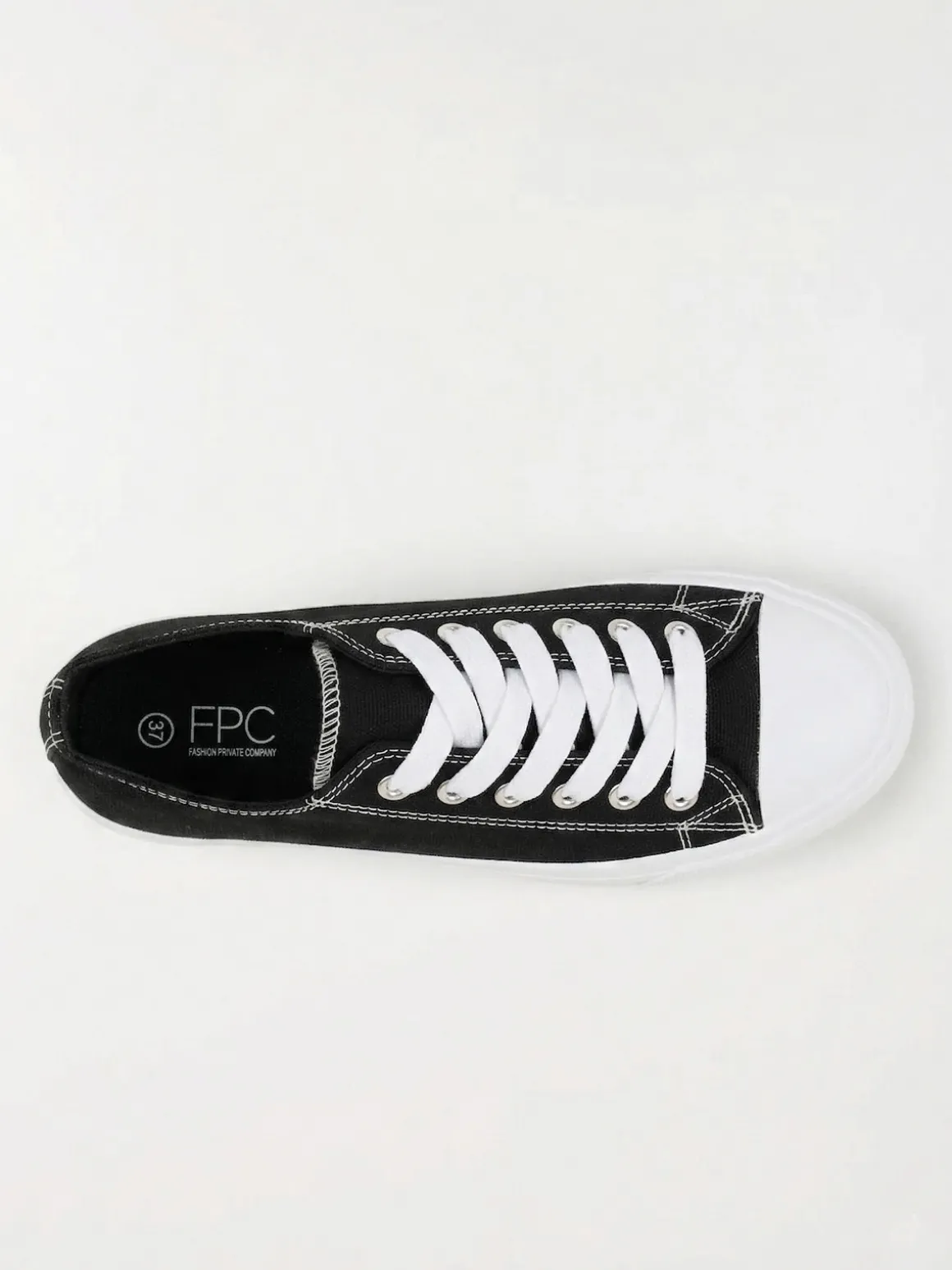 Tennis toile femme noire (36-41)
