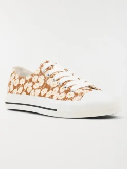 Tennis toile fleurie femme (36-41)