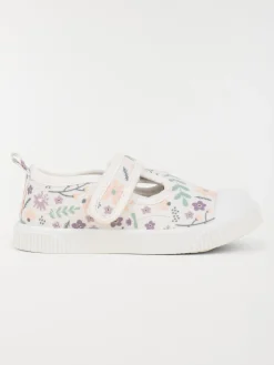 Tennis toile fleurie fille (20-23)