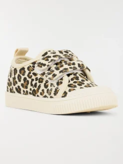 Tennis toile léopard fille (24-30)
