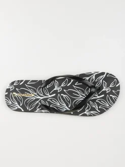 Tong imprimée noire femme (36-41)