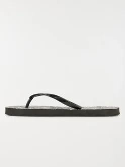 Tong imprimée noire femme (36-41)