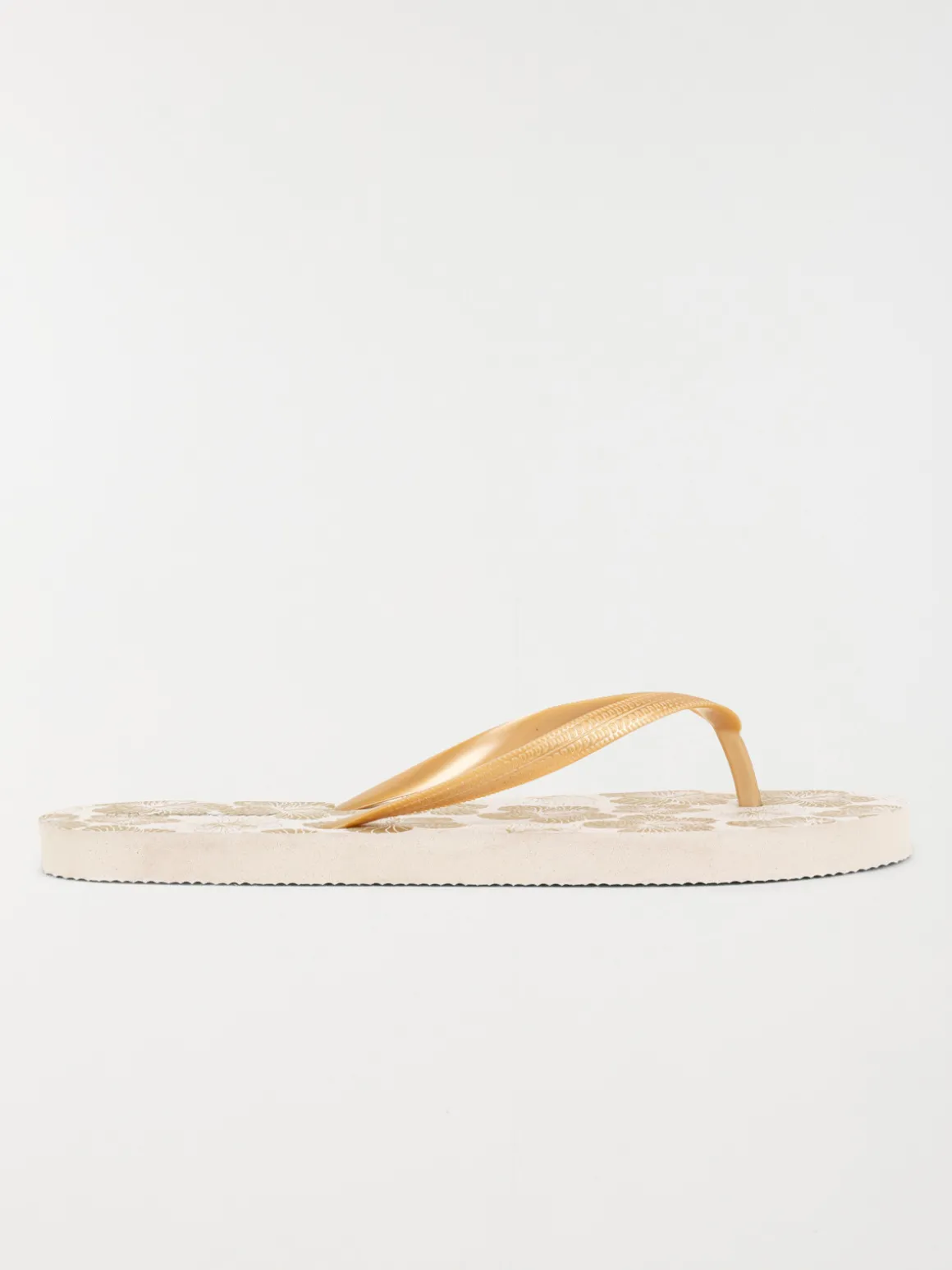 Tong motif fleur doré femme (36-41)
