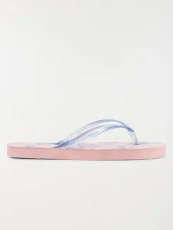 Tong motif papillon rose (31-35)