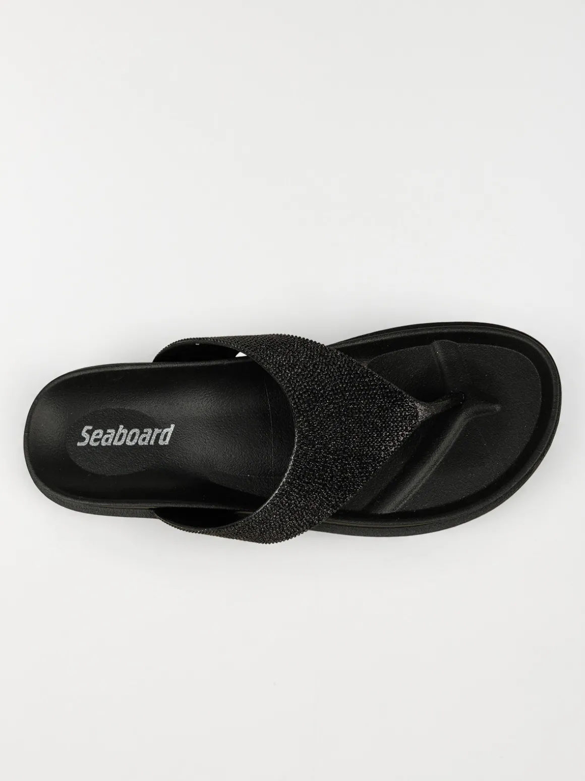 Tong strass coloris noir femme (36-41)