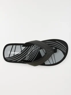 Tongs noires imprimées homme (40-45)