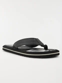 Tongs noires imprimées homme (40-45)