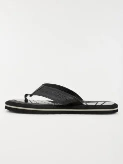 Tongs noires imprimées homme (40-45)