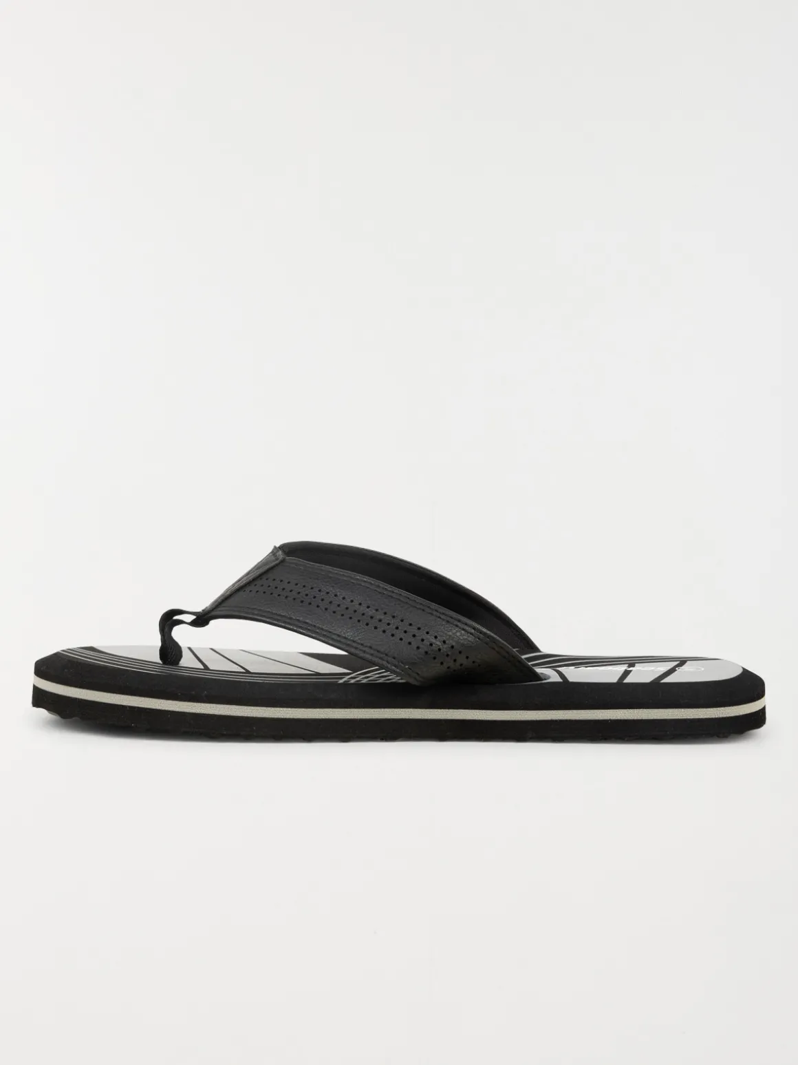 Tongs noires imprimées homme (40-45)