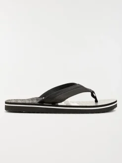Tongs noires imprimées homme (41-46)