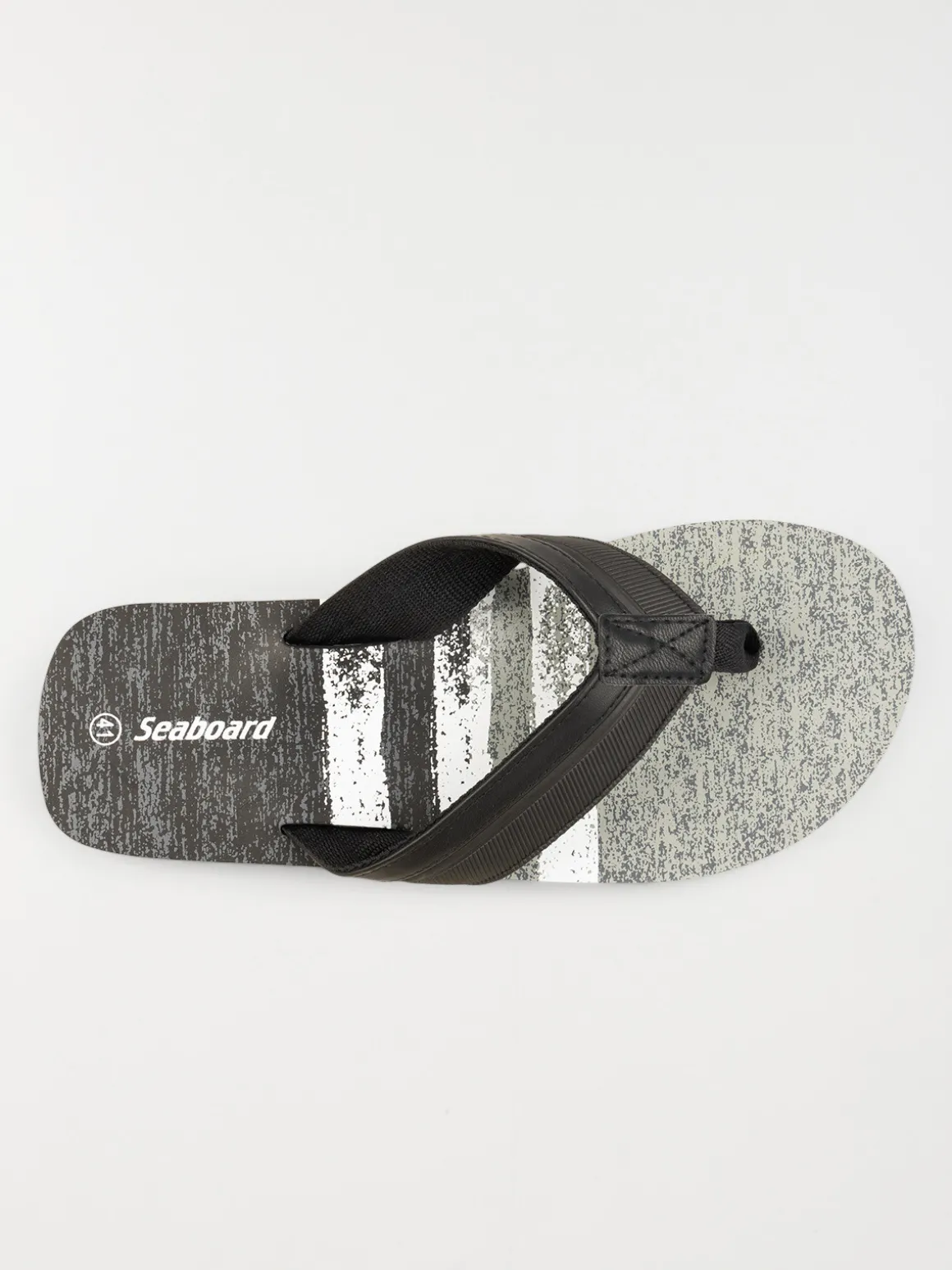 Tongs noires imprimées homme (41-46)